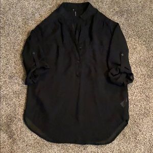 Maurices black sheer dress shirt